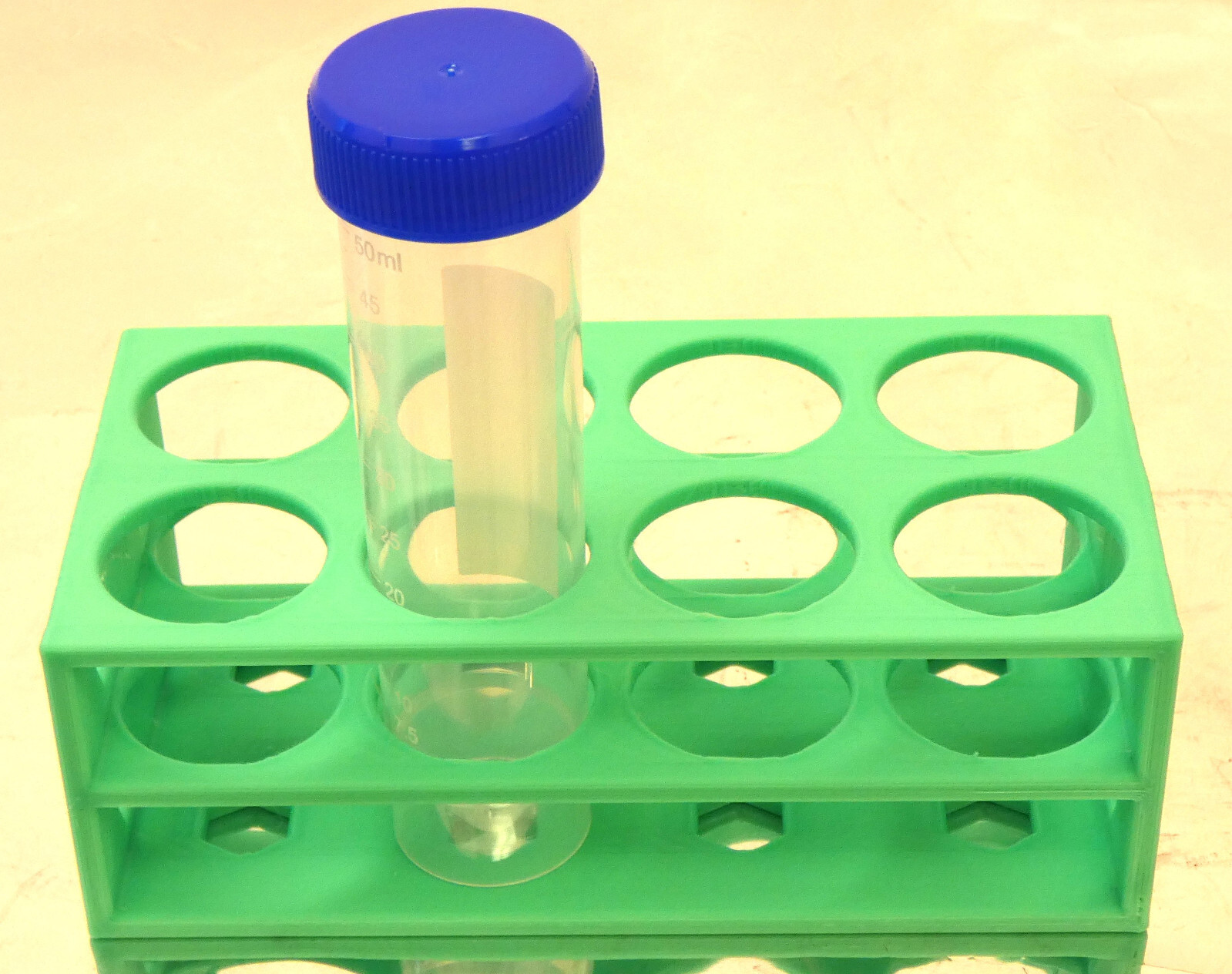 Plastic Rack Stand For Centrifuge Test Tubes 8 Positions Hole Diameter 11-30 mm