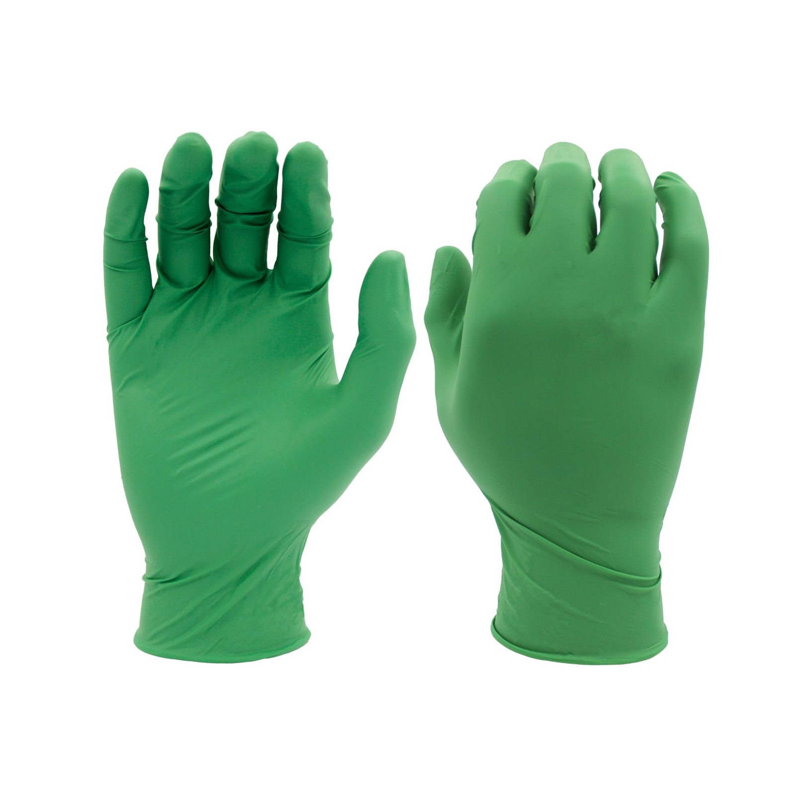 Large Green Disposable Nitrile Gloves Eco Best Technology Food Safe Protection