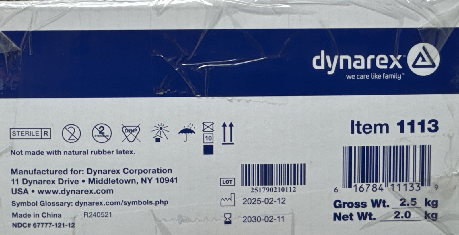 DYNAREX #1113, Sterile Alcohol Prep Pads, Medium Wipe, 2000/Case (10×200/ea) New