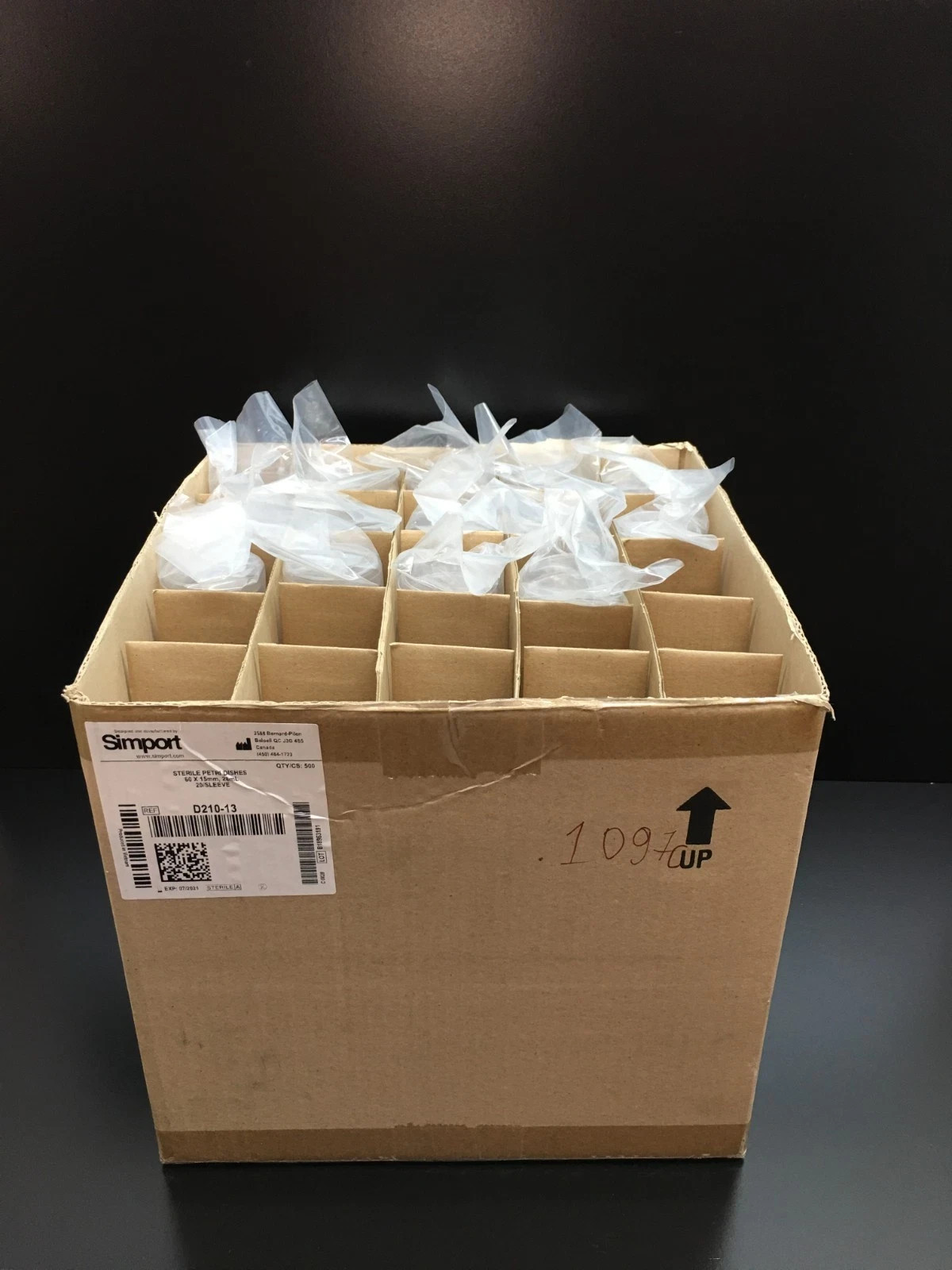 Simport REF D210-13 Sterile Petrie Dish 60 X 15mm 28mL Lot 14 Packs