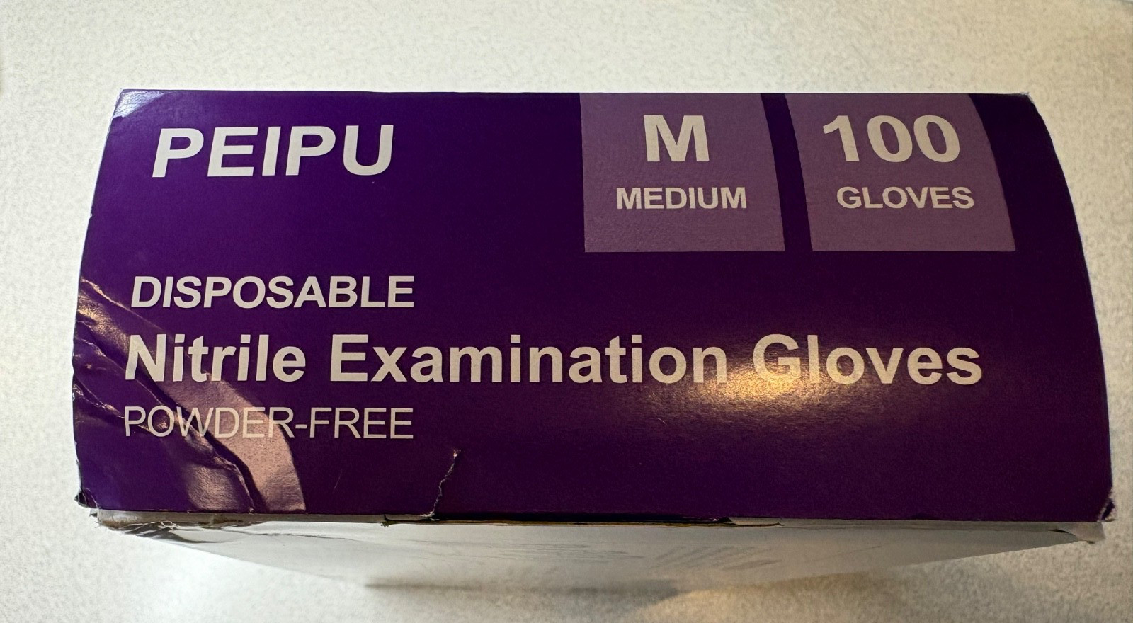 Medical Nitrile Exam Gloves, Blue, Powder-Free Food-Safe Medium Glove 100 Pack
