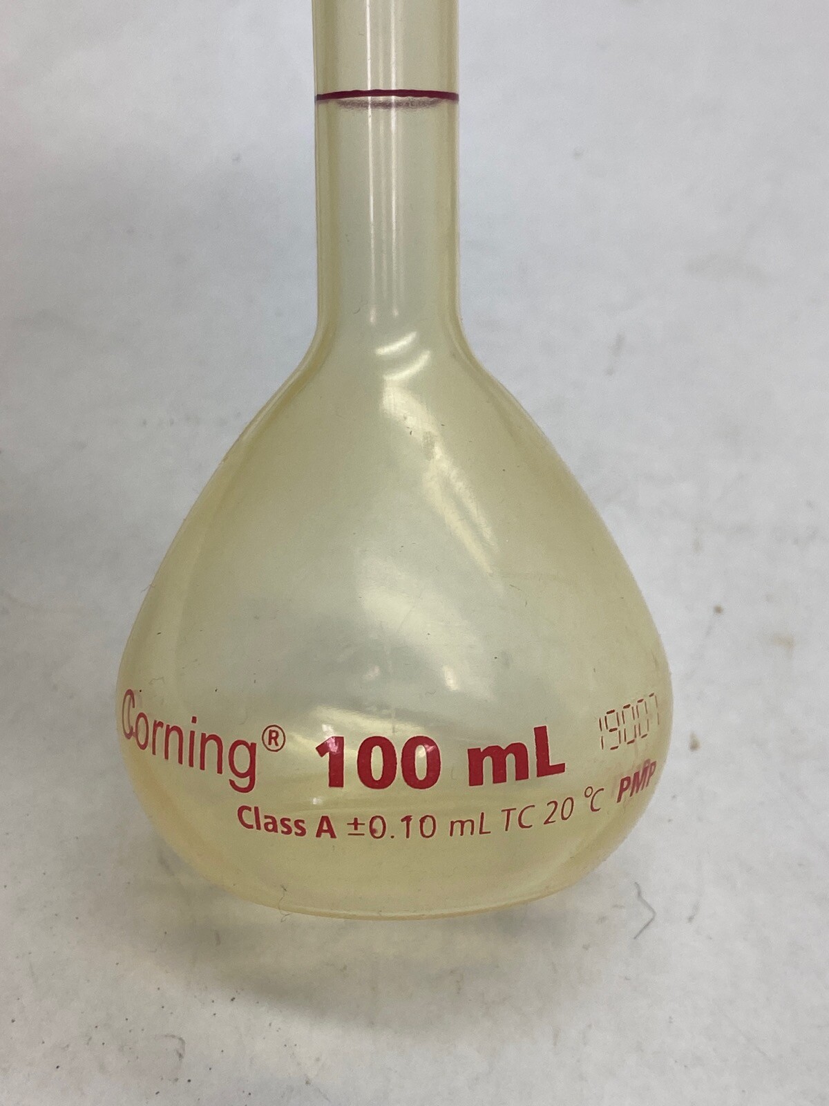 (6) CORNING Reusable 100mL PMP Class A Volumetric Flasks w/Stopper 5640P