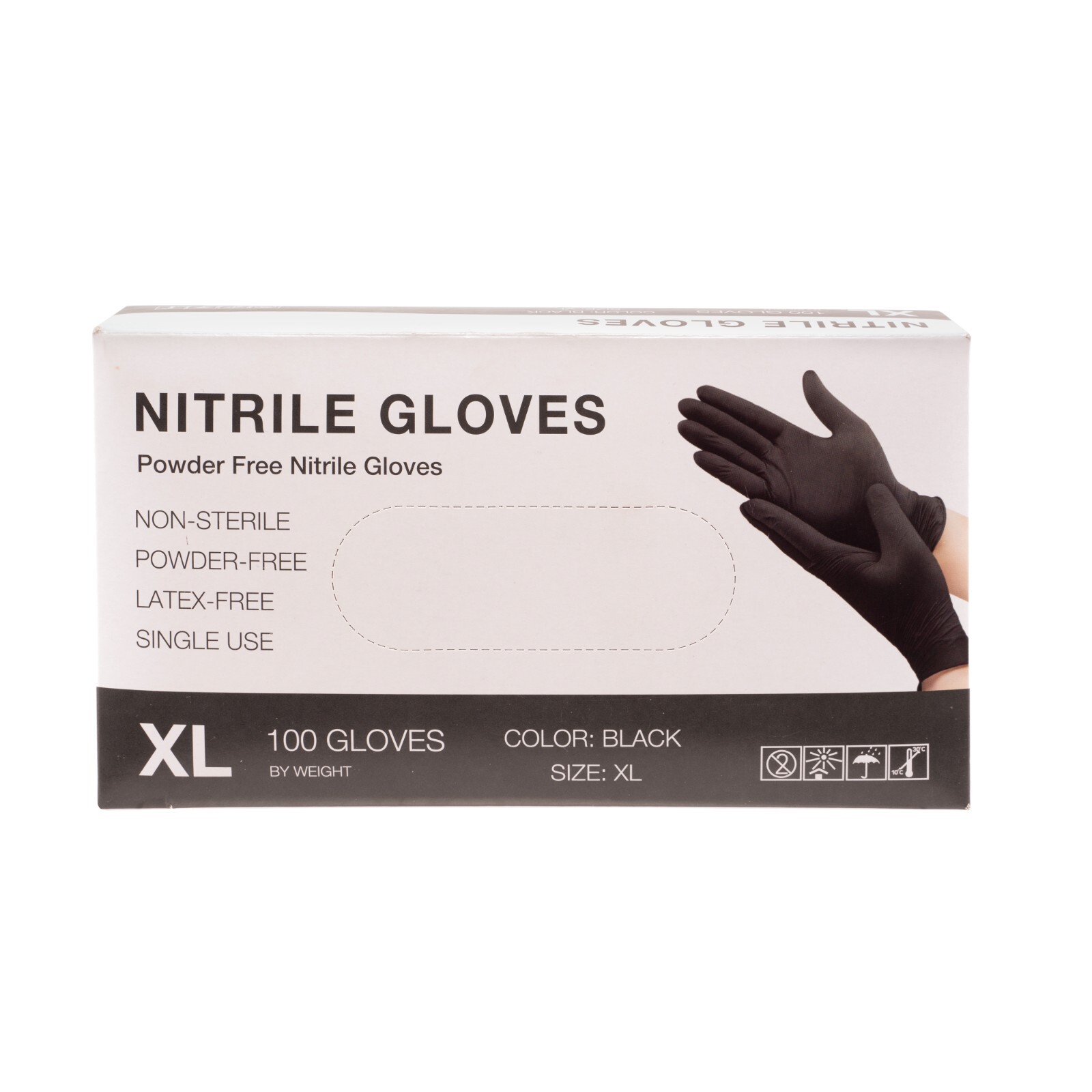 Black Nitrile Disposable Exam Gloves – Food, Home, Cleaning – 100ct – X-Large