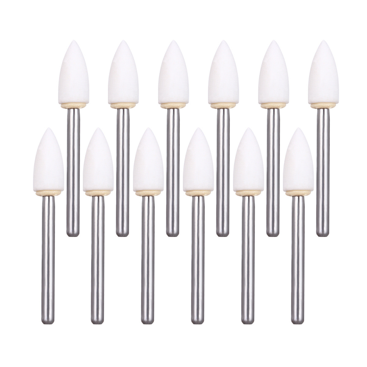 Dental White Stone Aluminum Oxide Polishing Kit FG Burs Round /Cone /Flame Shape