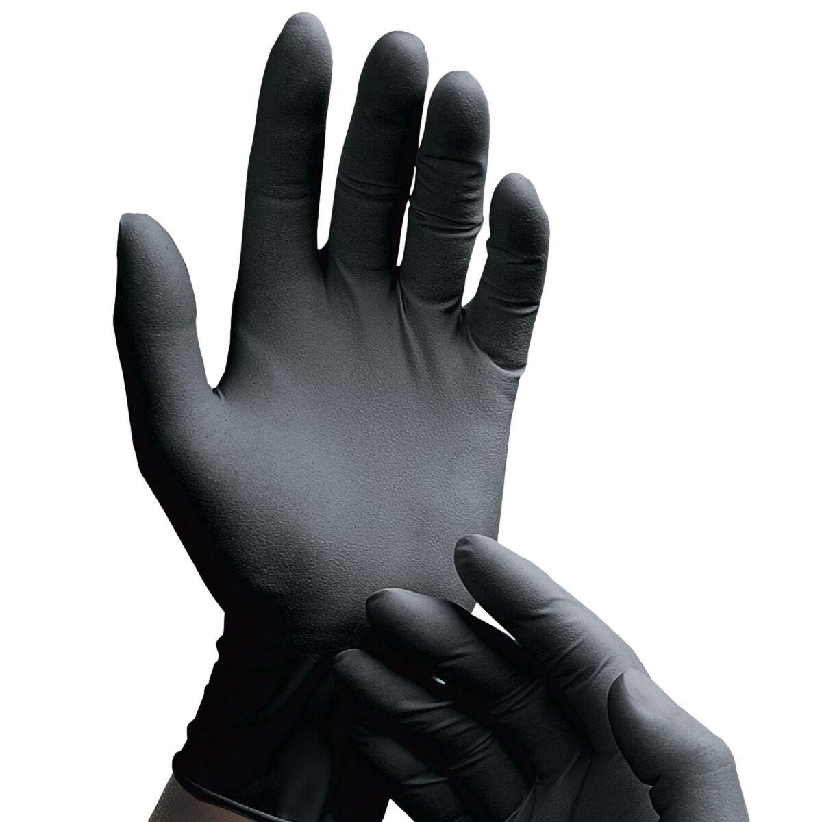 Adenna PHM91 Phantom Powder Free Exam Latex Gloves, Black Case/10 Boxes