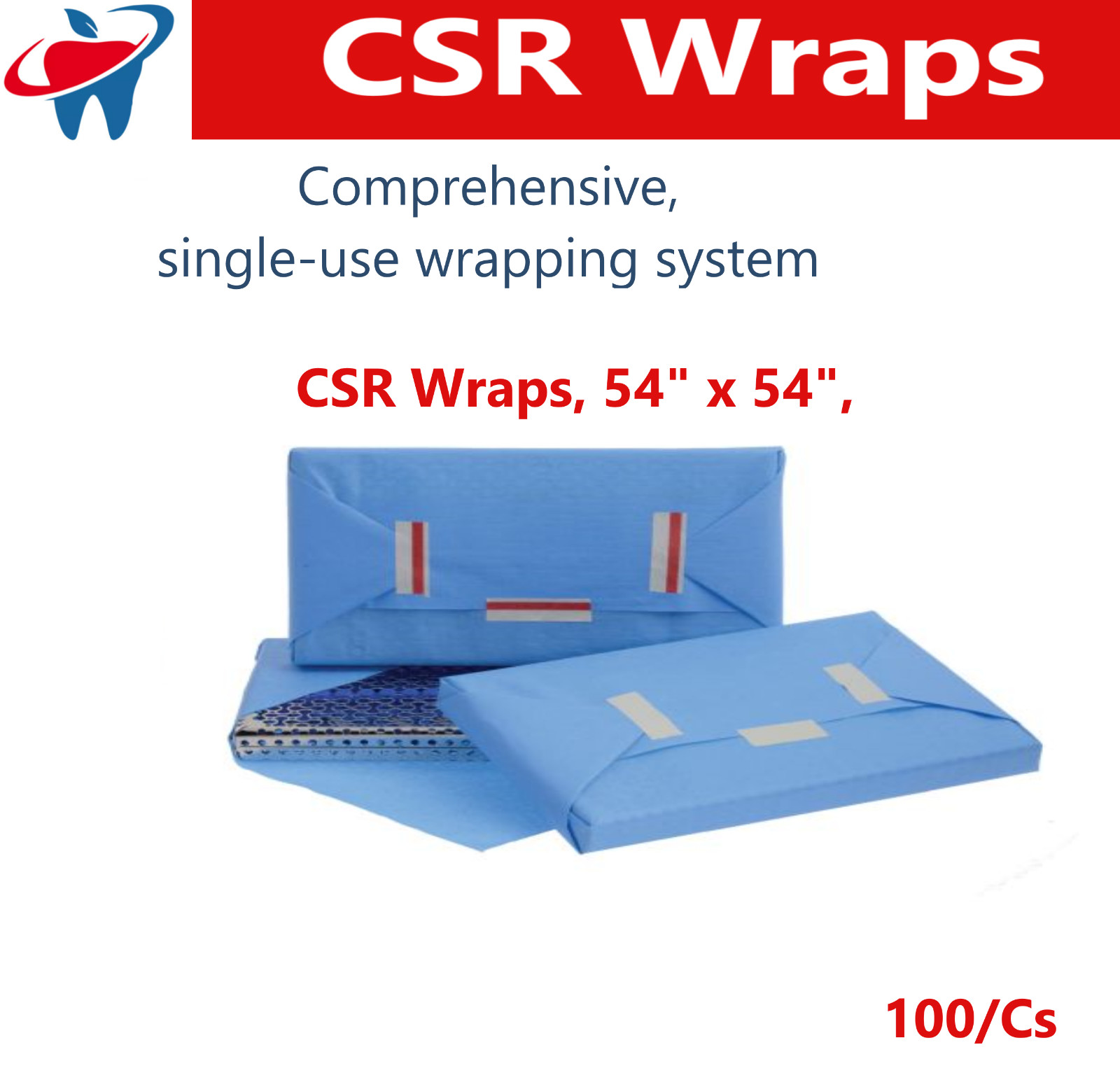 CSR Wrap Dynarex Sterilization Wrap 30 x 30, 20 x 20, 24 x 24 -Up to 500/Case