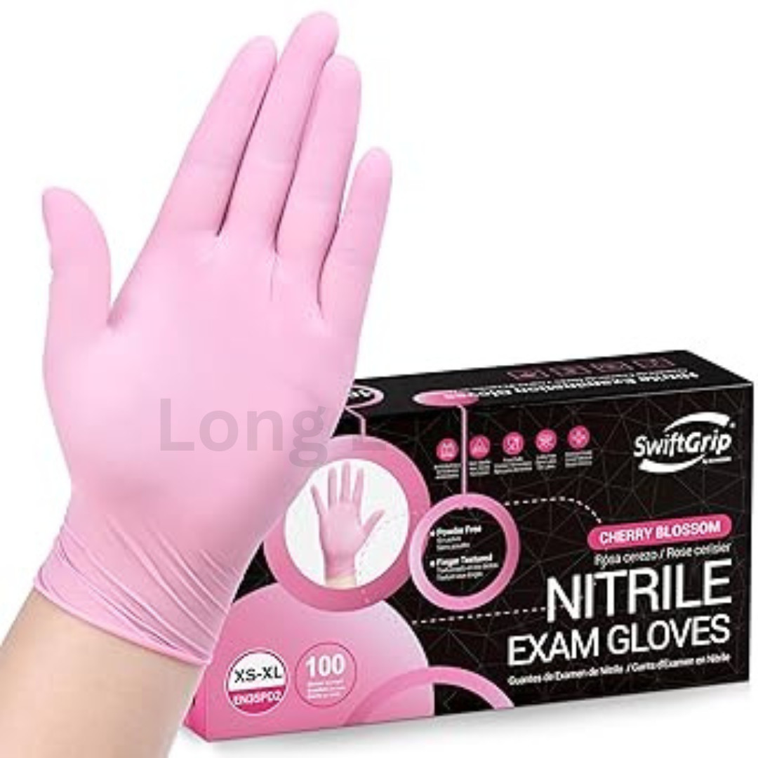 Pink Disposable Gloves for Every Task – 100-Count Box