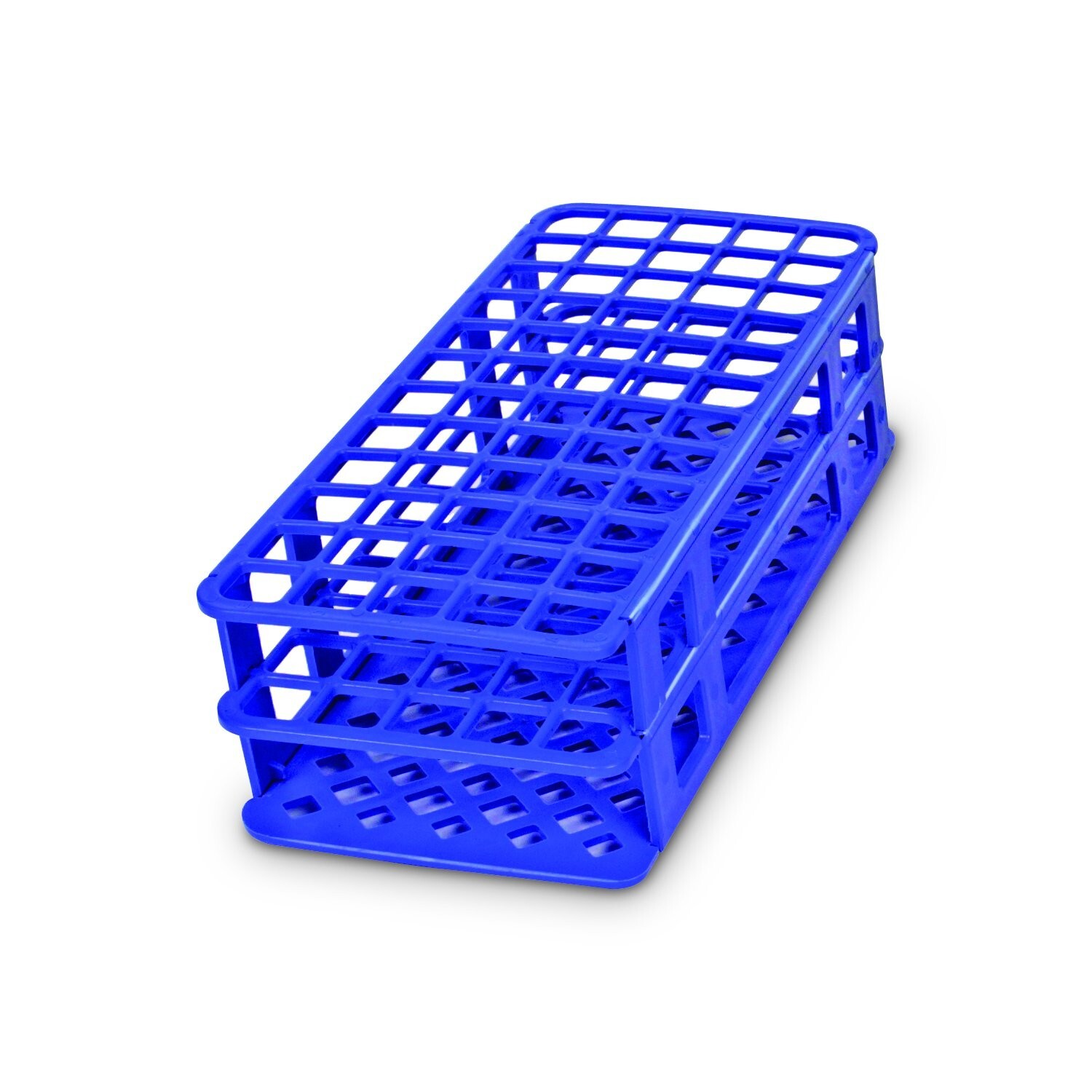 LOT OF 10 HEATHROW FOLD & SNAP TUBE RACKS, 13 mm, HEA243073B / HS243073B BLUE