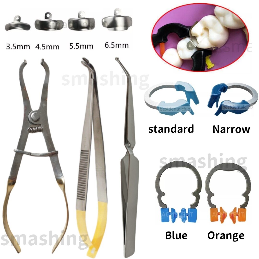 Dental Matrix Bands Ring Sectional Matrice Forcep Clamp Tooth Restoration Molar