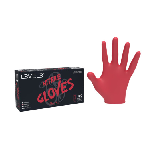 L3vel3 Level3 Nitrile Gloves 100CT/Box Black, Red, Orange, Green, Liquid Metal