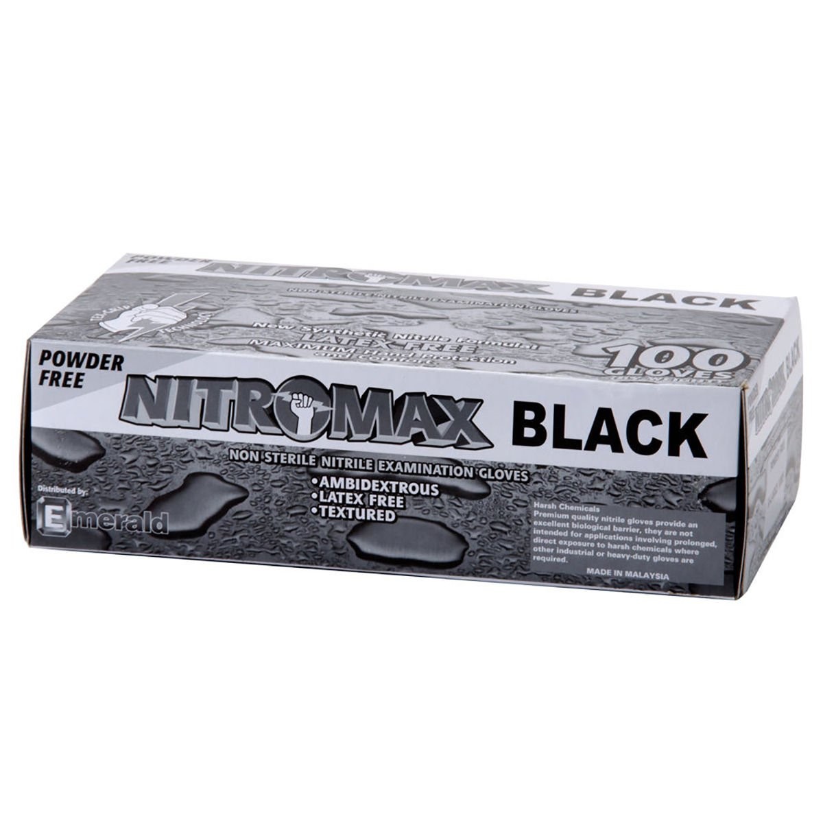 Nitromax Black X-Large Gloves 1085 (100 a )