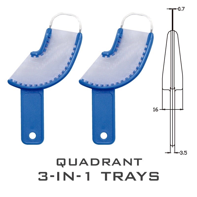 3 in 1 Impression Trays Stainless Steel Wire Connectors S402 Quadrant