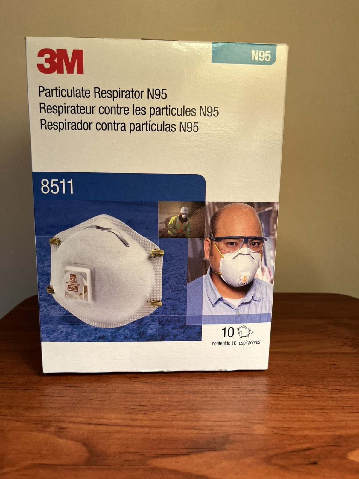 3M 8511 N95 Particulate Disposable Respirator Protection Masks 10 Masks