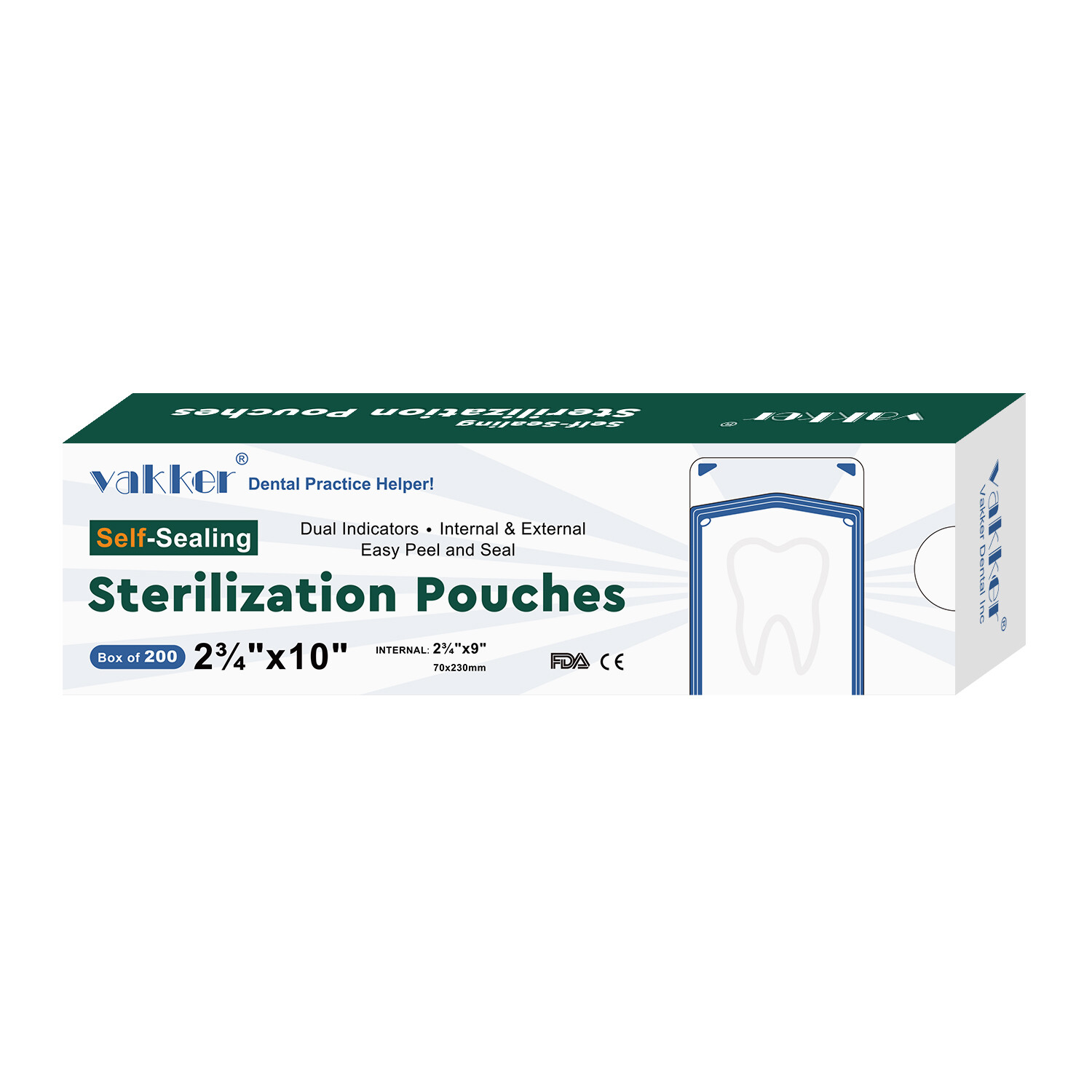 Self Sterilization Pouches Autoclave Sterilizer Bags Dental Medical Tattoo Nail