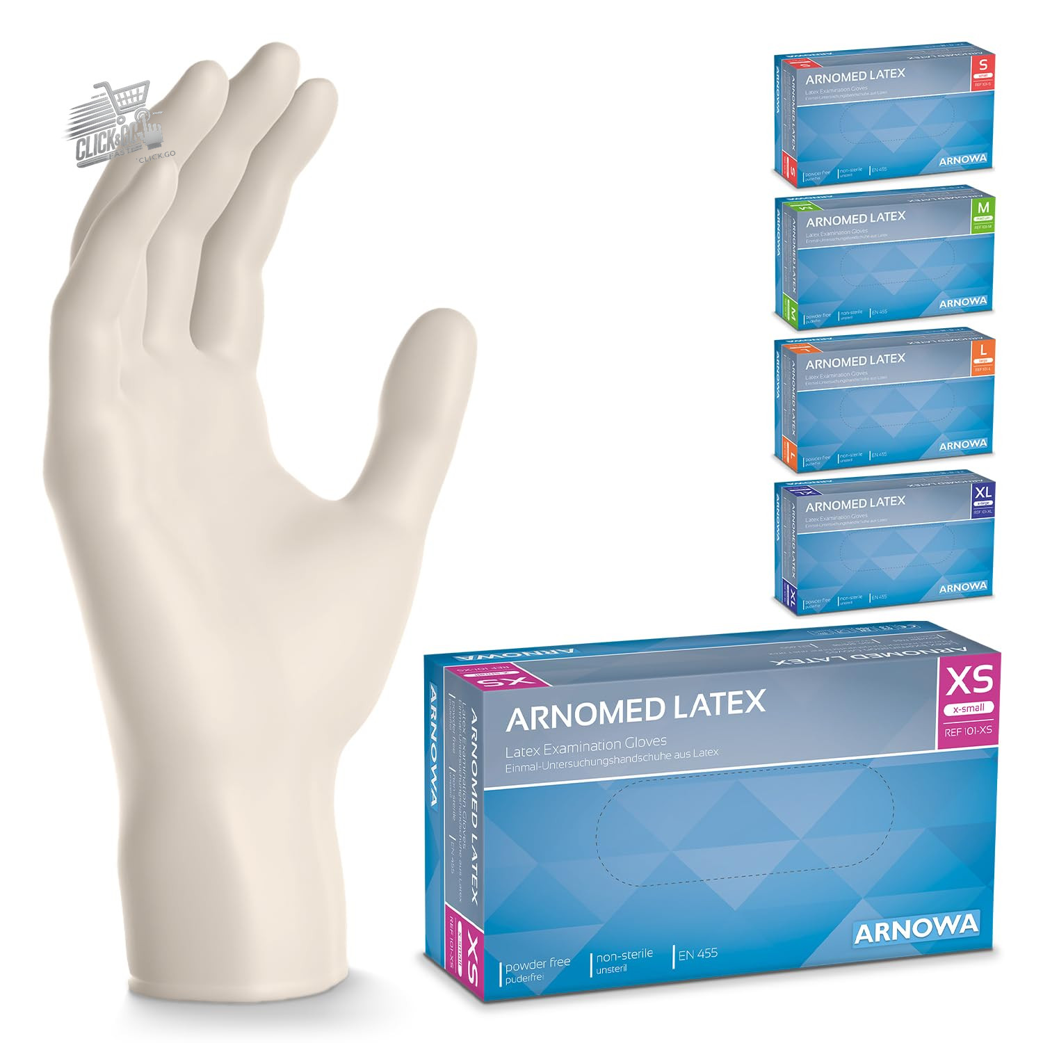 1000 White Disposable Latex Gloves XS-XL Powder Free Professional Heavy Duty