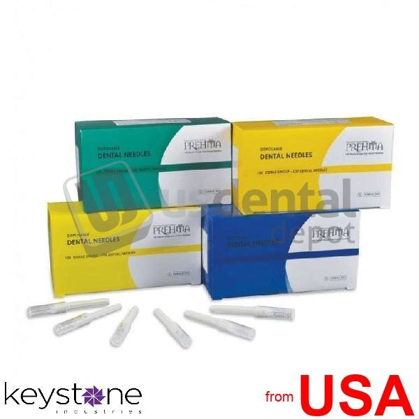 KEYSTONE Prehma Disposable Dental Needle, 30ga Short 1in , 100pk BLUE hu 421031