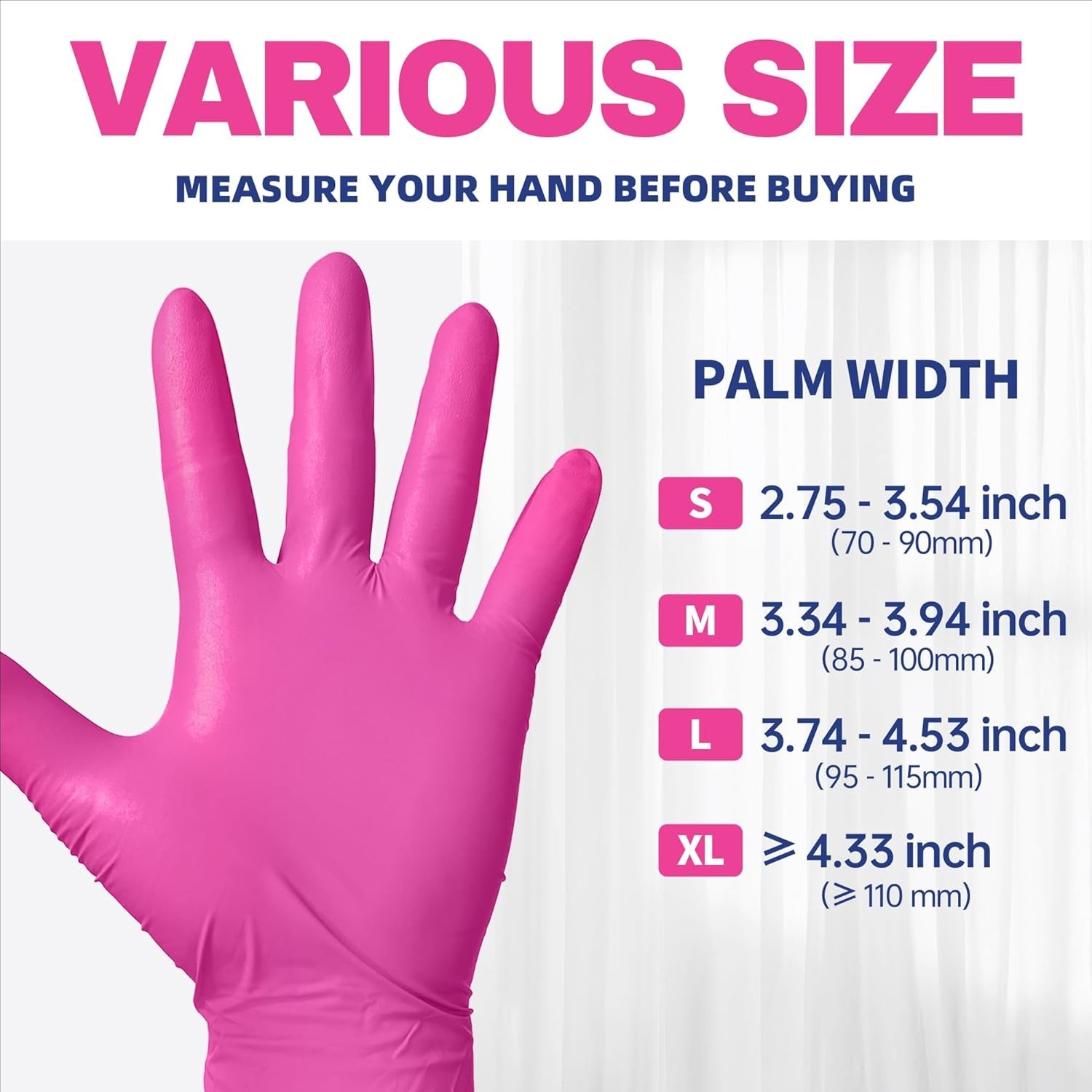 Nitrile Disposable Exam Gloves, 4Mil 100Ct Powder-Free Latex-Free Food-Safe f…
