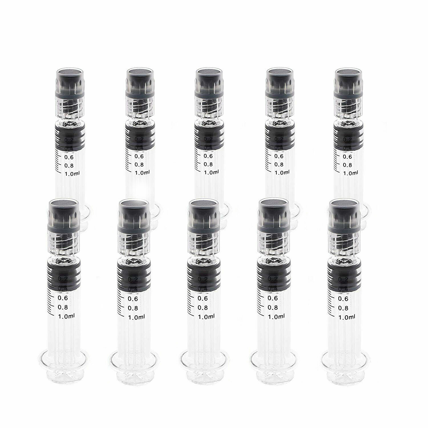 Kopperko 100 Pack 1ml Borosilicate Glass Luer Lock Syringes – Heat Resistant