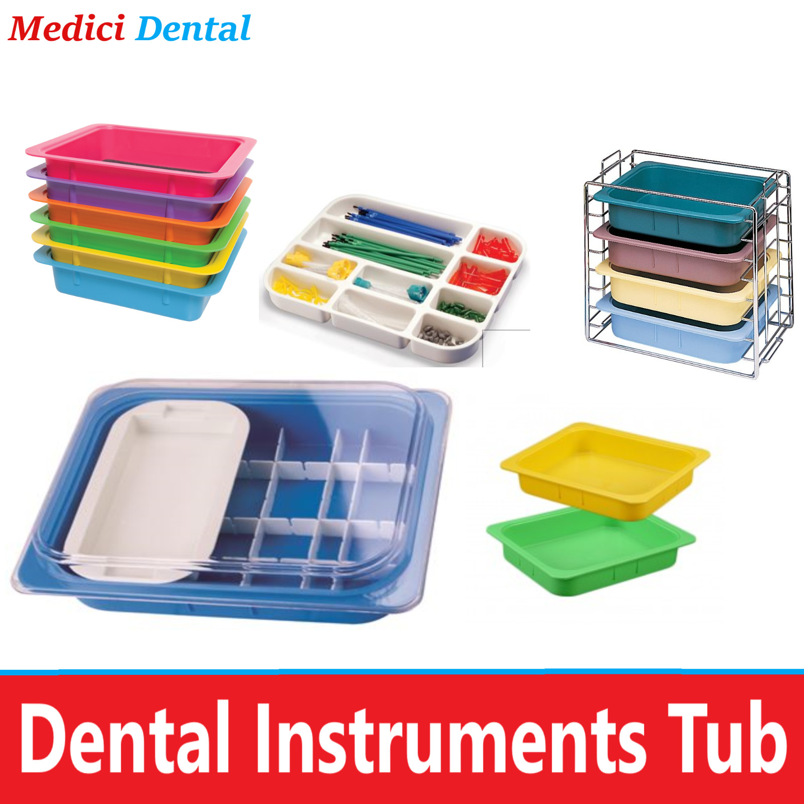 Dental Operation Tub, Tub Lids, Tub Dividers, Instruments Tub, Autoclavable Tub