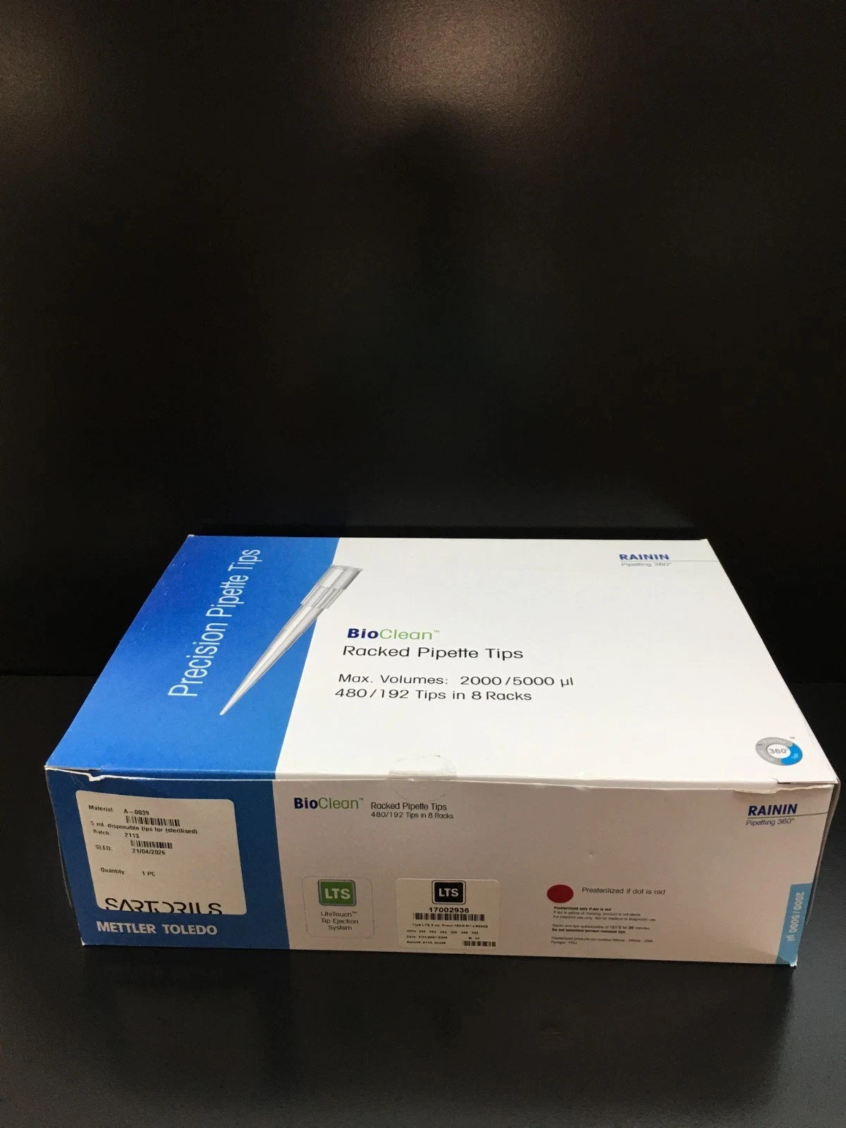 Mettler Toledo Rainin REF 17002936 Pipette Tips LTS 5mL RT-L5000S Lot 4 Packs