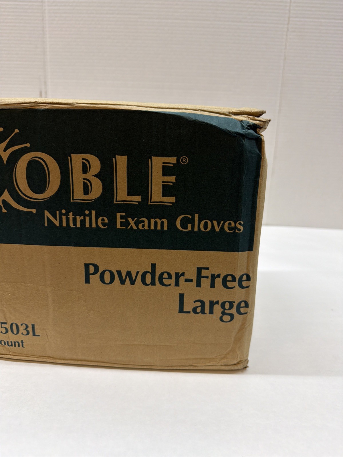 Noble 394EN503L Nitrile Powder-Free Textured Gloves Large – 1000 Count
