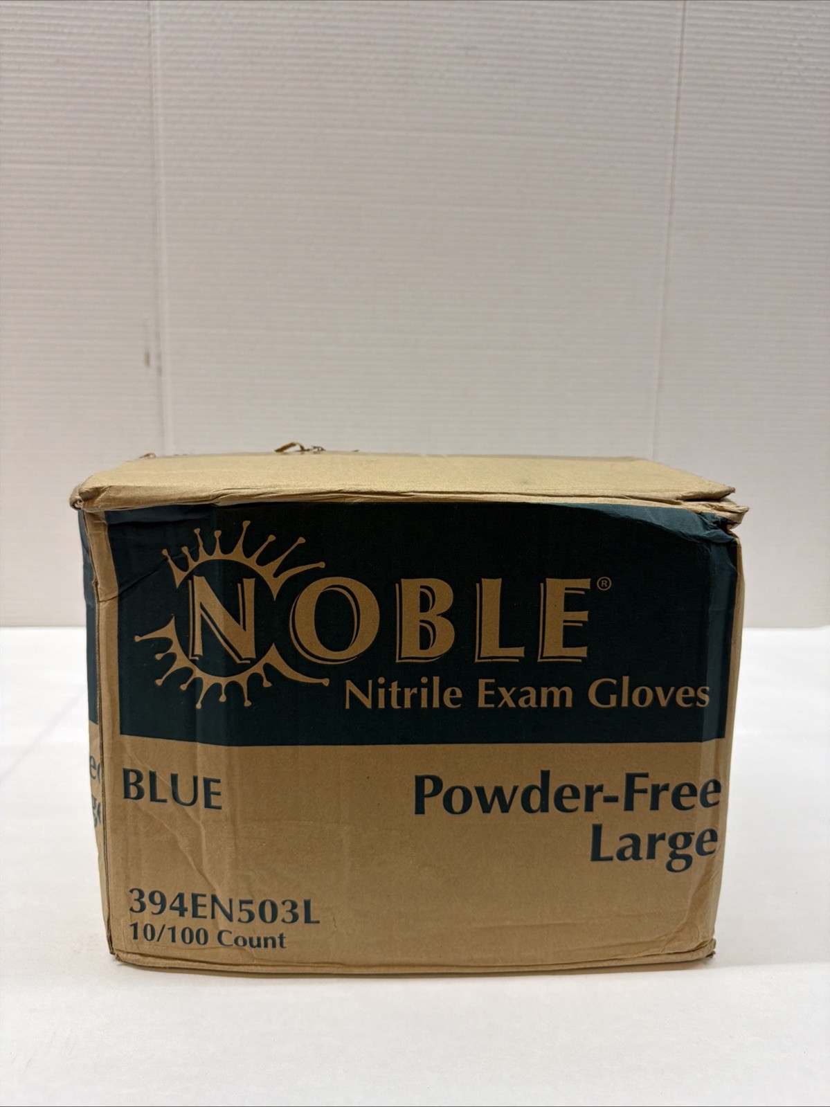 Noble 394EN503L Nitrile Powder-Free Textured Gloves Large – 1000 Count