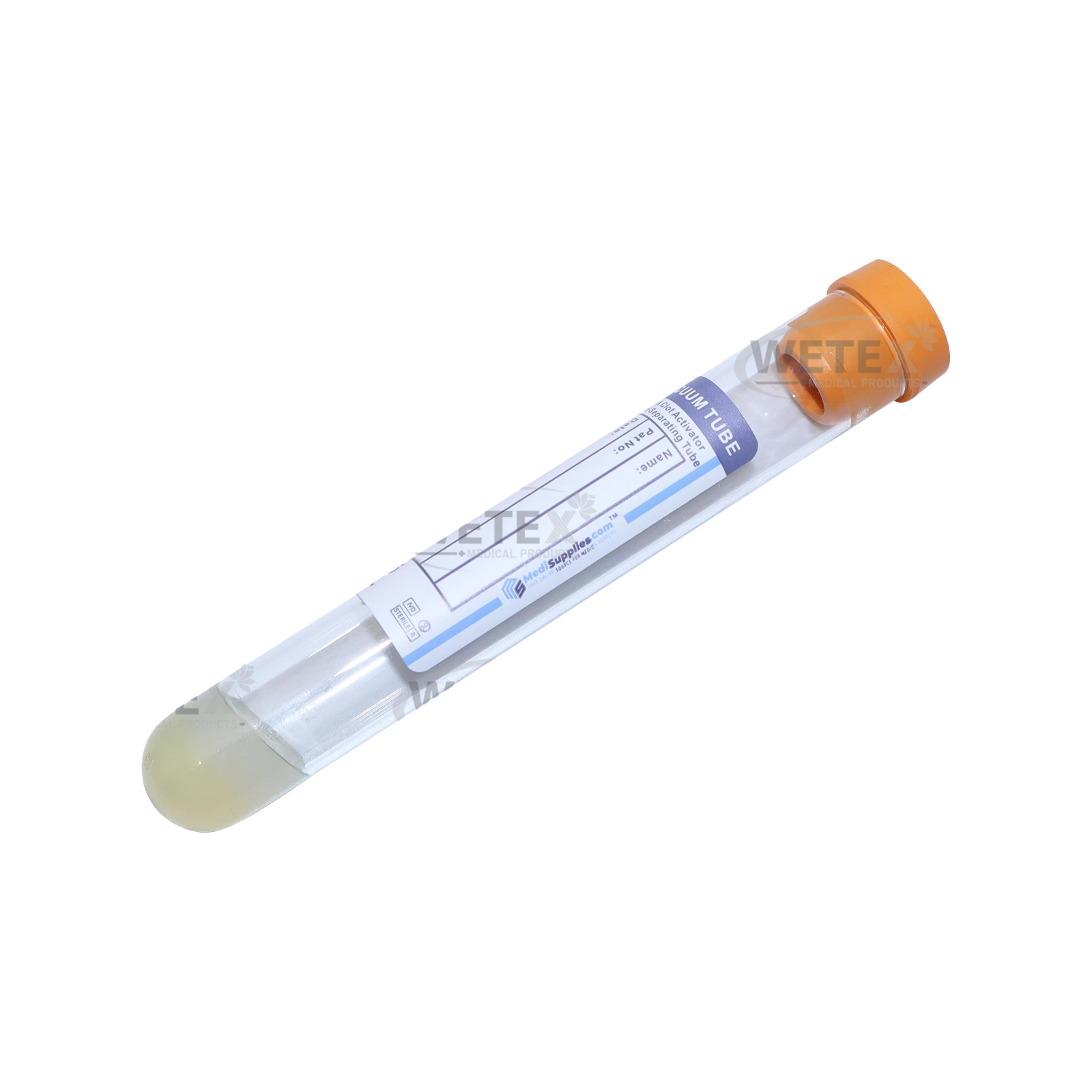Vacuum Gel Tubes Serum Separator Tube 8.5 mL, SST, Yellow Top EXP 10/2025, 30073