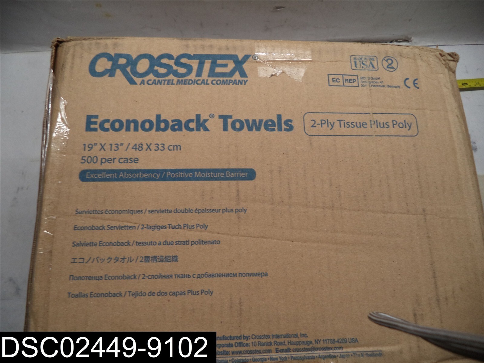 CASE OF 500- WEXTB CROSSTEX ECONOBACK TEDDY BEAR PRINT BIBS (19″x13″)