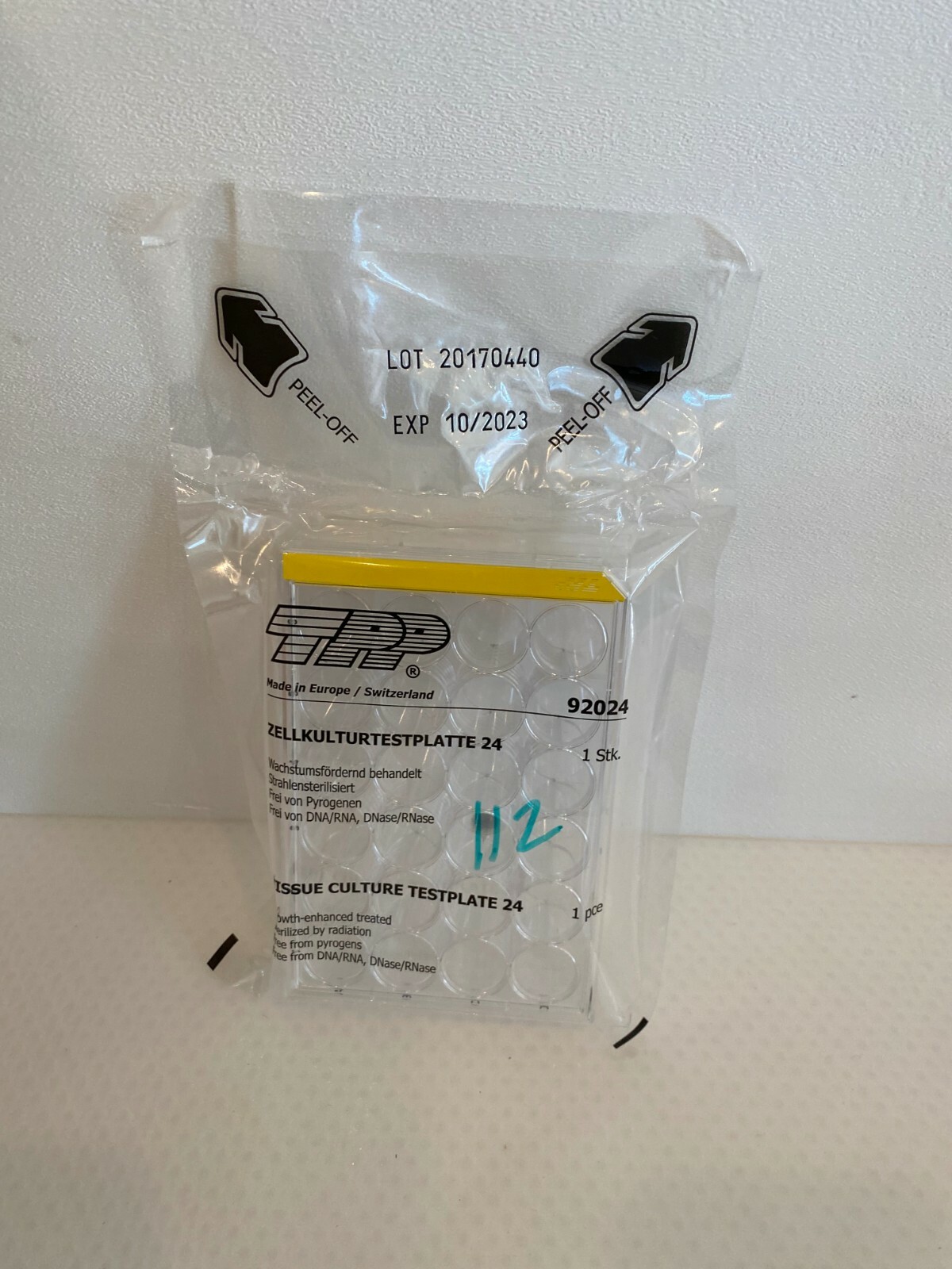 TPP 92024 Tissue Culture Testplate 24 Wells Flat Bottom Sterile Case Of 112