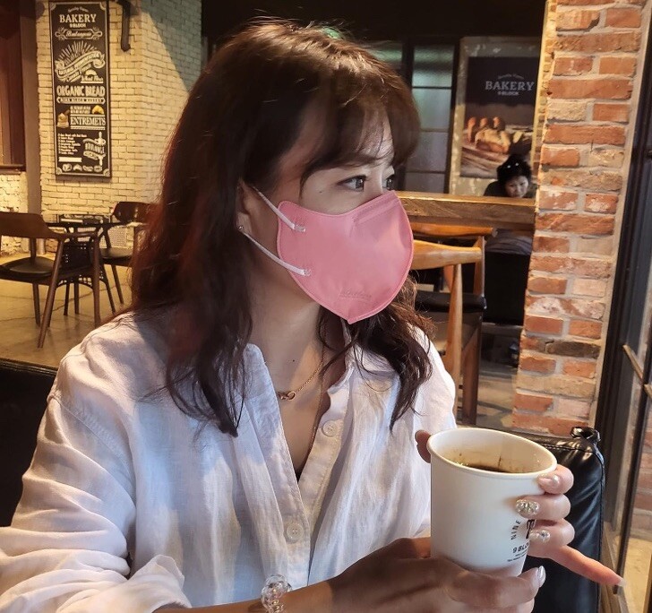 5 Pcs BOTN KF94 Protective Face Mask Adult Made in Korea KFDA Approved Pink Lg