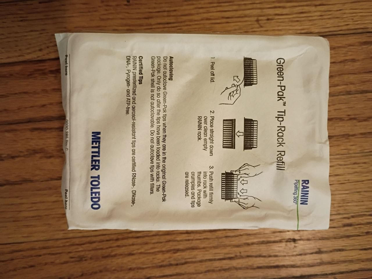 Rainin GP-L1000F BioClean LTS 1000uL Filter Pipette Tips Green-Pak Refill 768