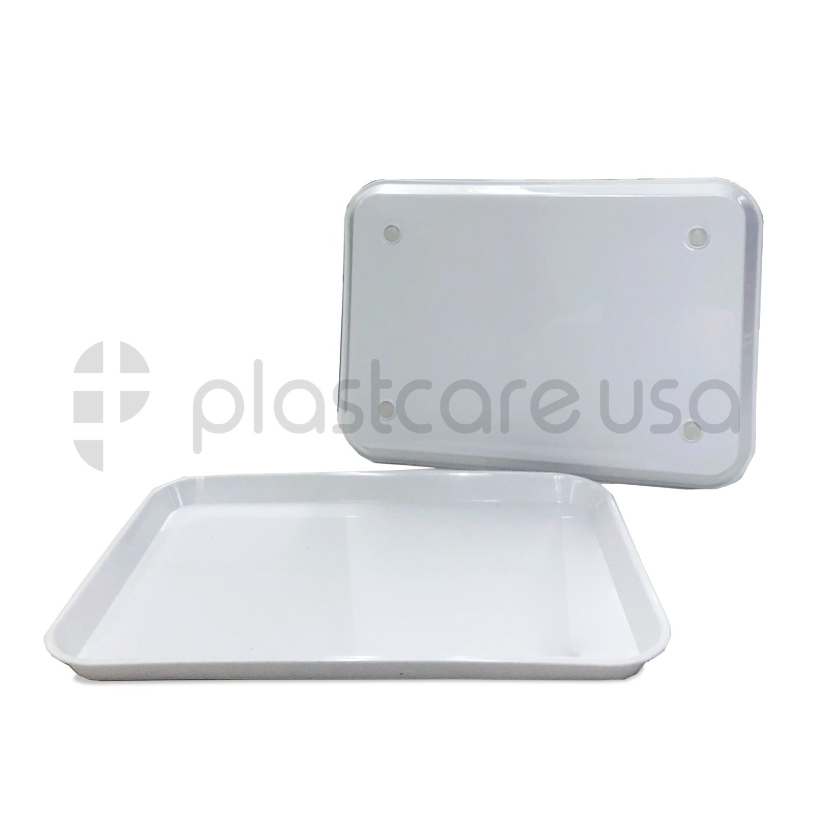 White Dental Plastic Instrument Trays, Size B Autoclavable (Pack of 12) Medical