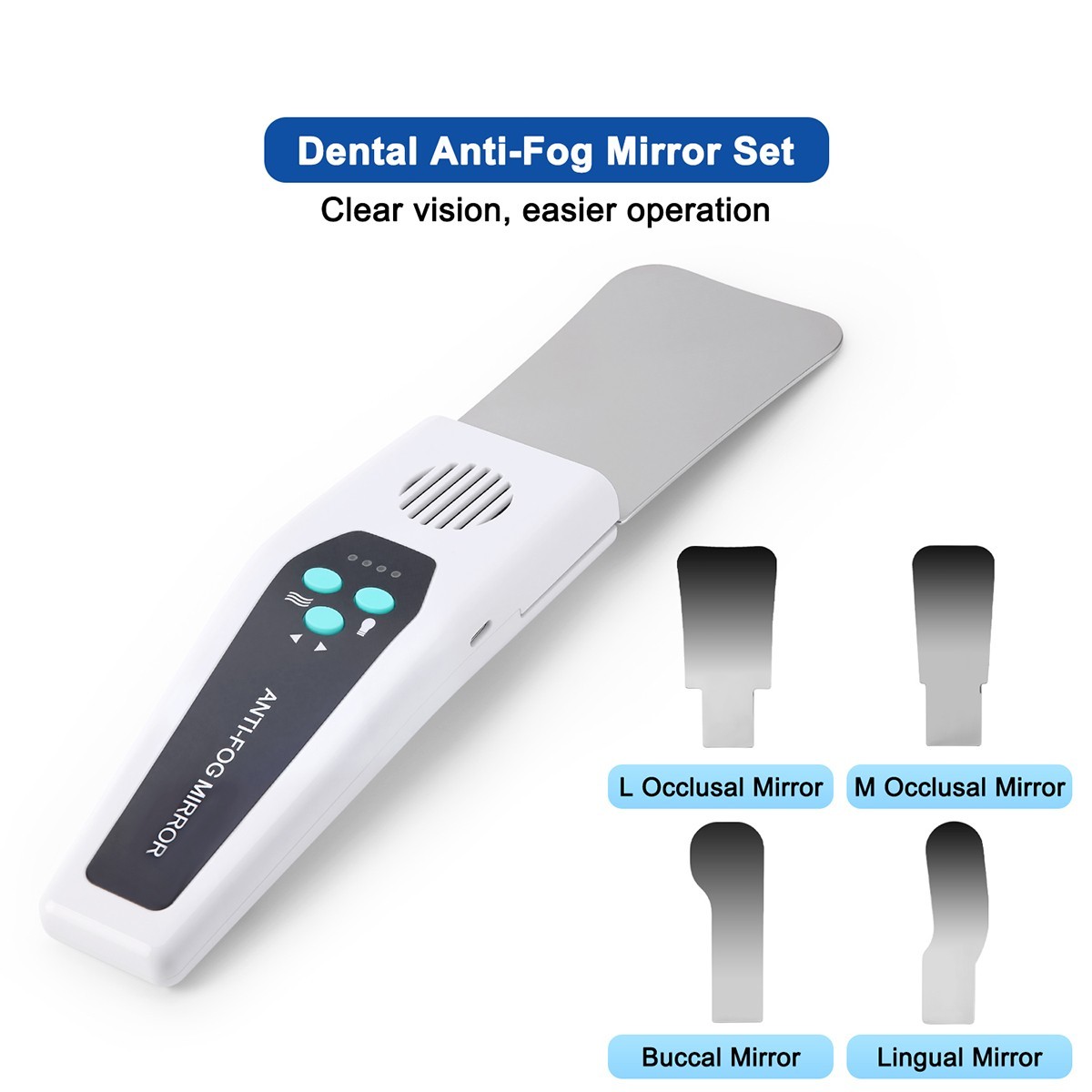 Dental Occlusal Mirror Fog Free LED Intra Oral Photo System 4 Mirrors Defogging