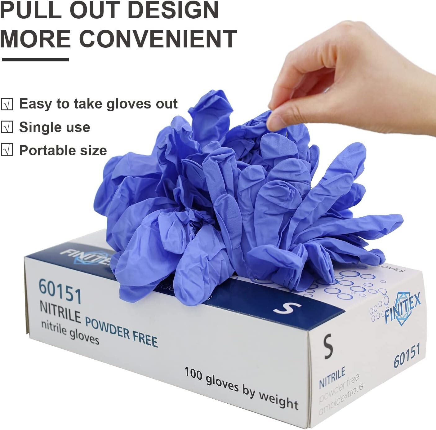 Latex-Free Ice Blue Nitrile Gloves – 1000 PCS, Ideal for Medical & Cleaning
