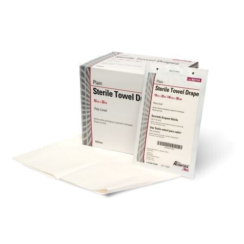 Pro Advantage Sterile Towel Drape 18” x 26” Plain, White (50EA/BX)