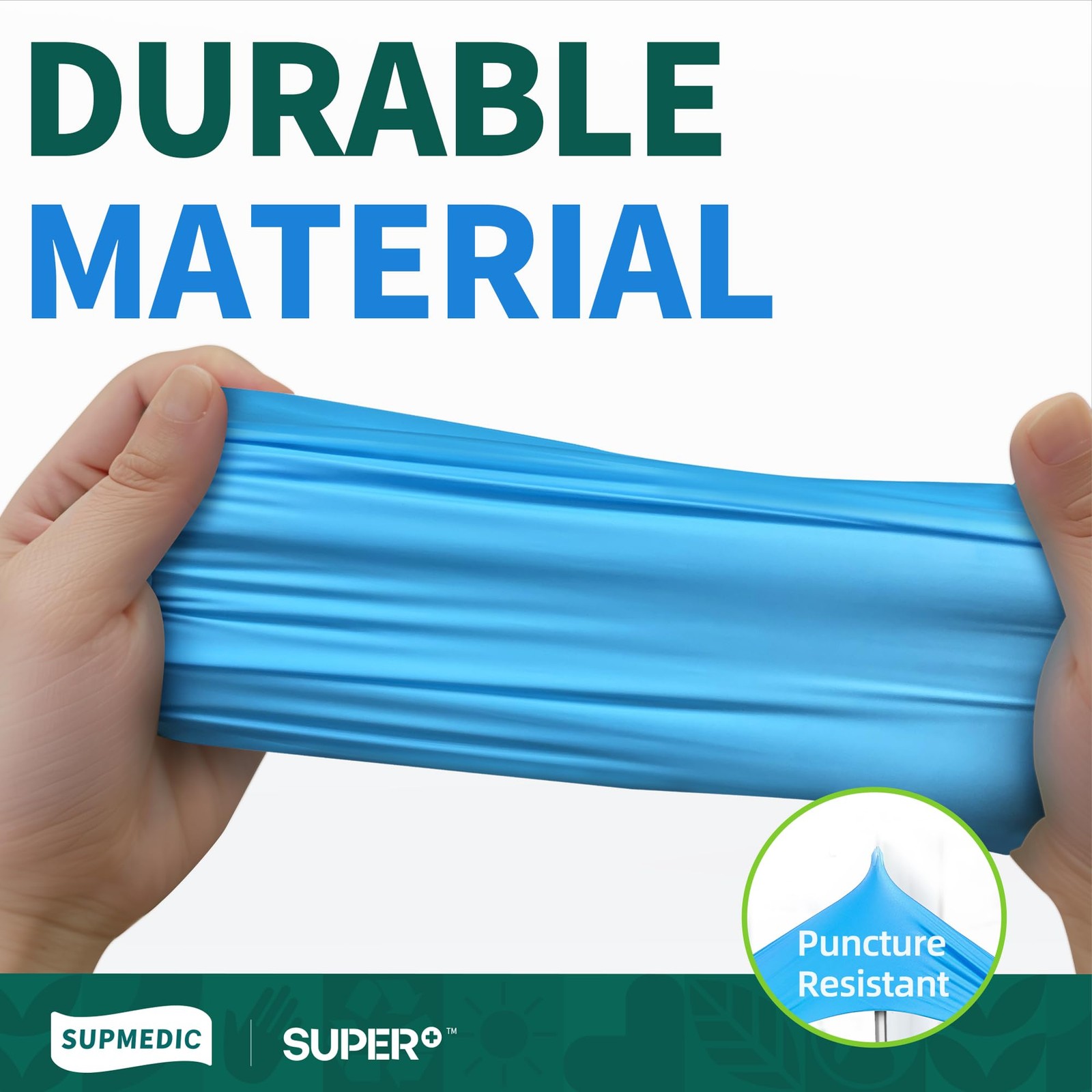 Supmedic Vinyl Disposable Exam Gloves, 4 Mil Medium, 100 Medium (Blue)