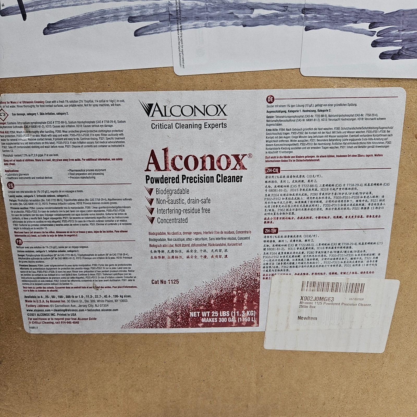 Powdered Precision Cleaner Cat no. 1125 22lb Exp 4/2024 Concentrated, Anionic