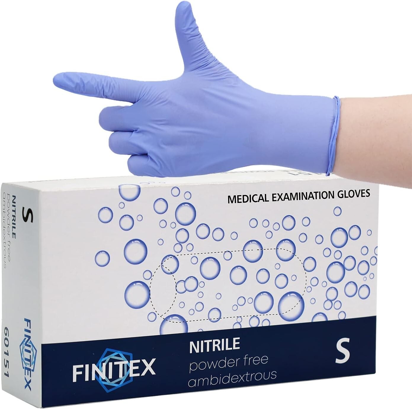 Latex-Free Ice Blue Nitrile Gloves – 1000 PCS, Ideal for Medical & Cleaning