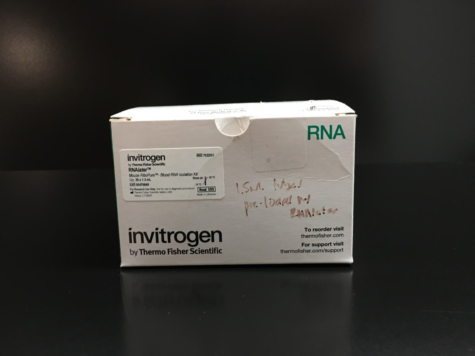 Thermo Invitrogen REF 7022G1 RNA/later Mouse RiboPure RNA Isolation Kit