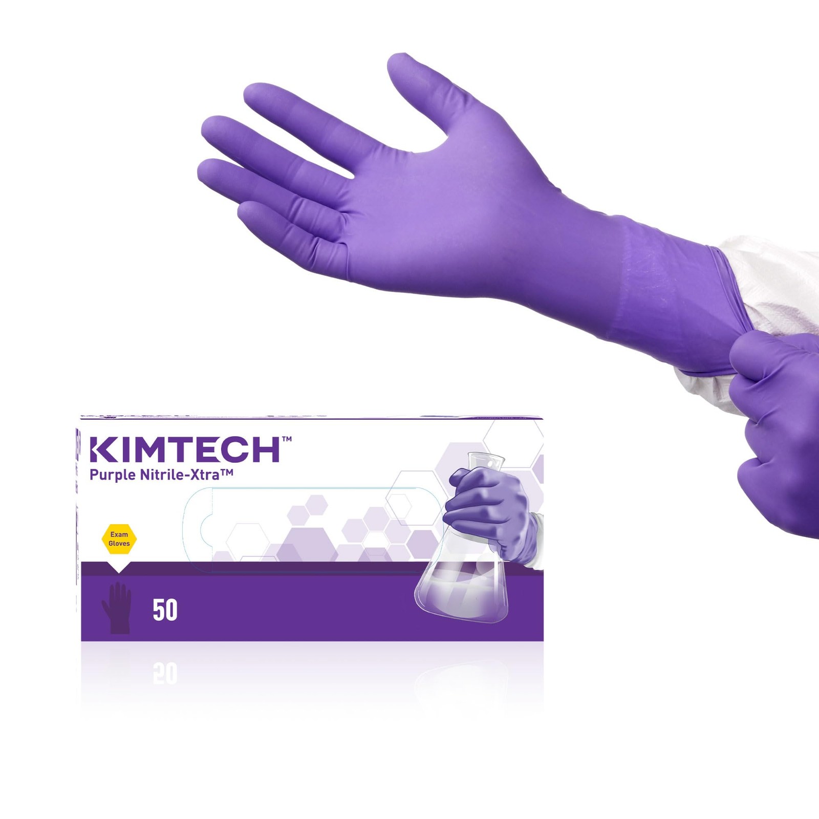 Kimtech™ Purple Nitrile-Xtra™ Disposable Exam Gloves, 5.9 Mil, for Healthcare…