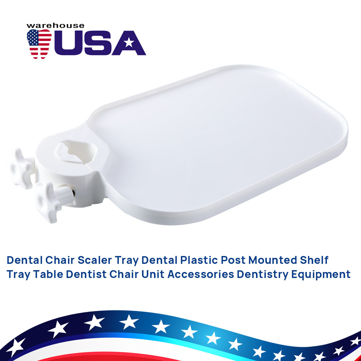 Dental Plastic Post Mounted Tray Table Chair Accessories For Dental Chair