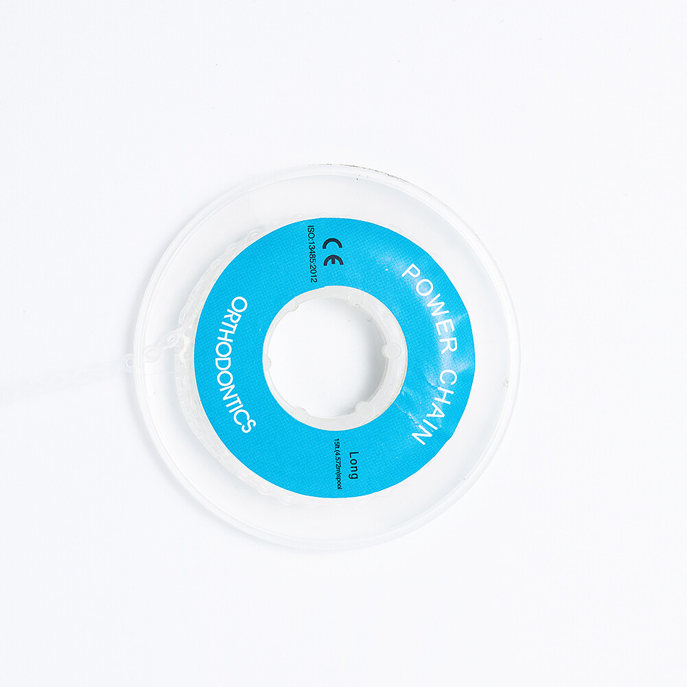 Dental Orthodontic Power Chain Ligature Ties Elastic Rubber Bands for Brackets