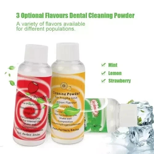 3 X Cleaning Powder Prophy Mate Air jet Polisher Cleaning Powder 130gm Dental