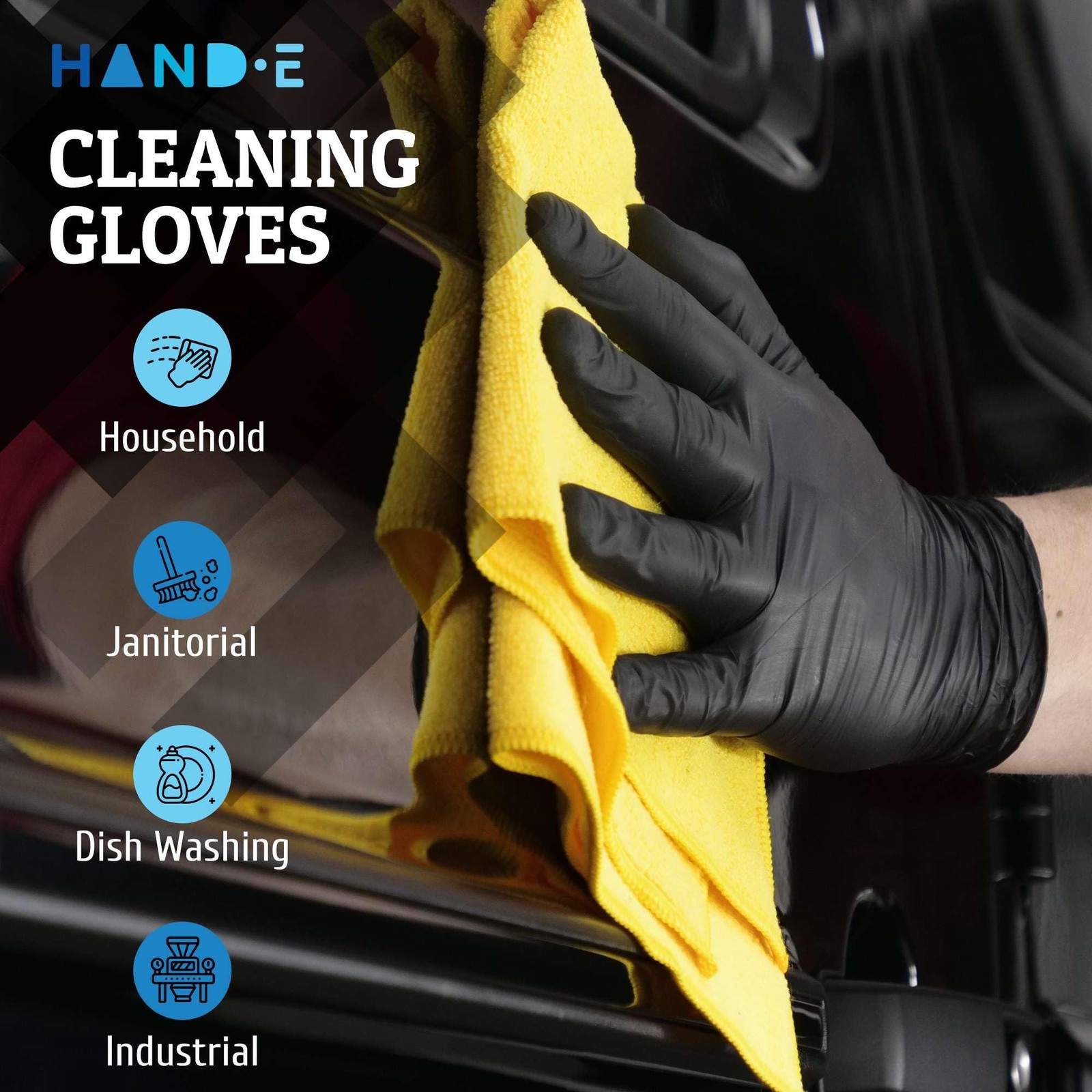 Black Nitrile Disposable Gloves Latex Free Bbq Tattoo Hair Dye Cooking Mechanic