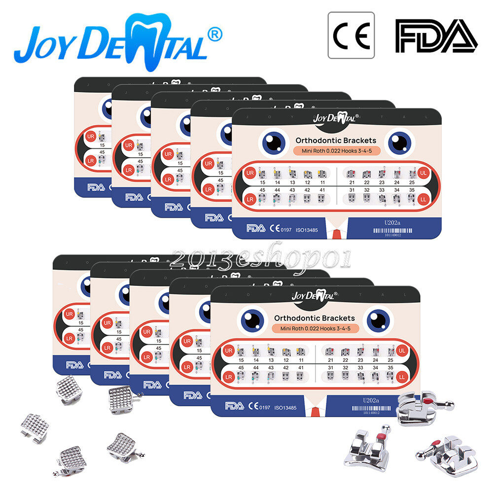 Dental Orthodontic Metal Brackets Braces Mini Roth Slot.022″ Hooks 3-4-5 MIM