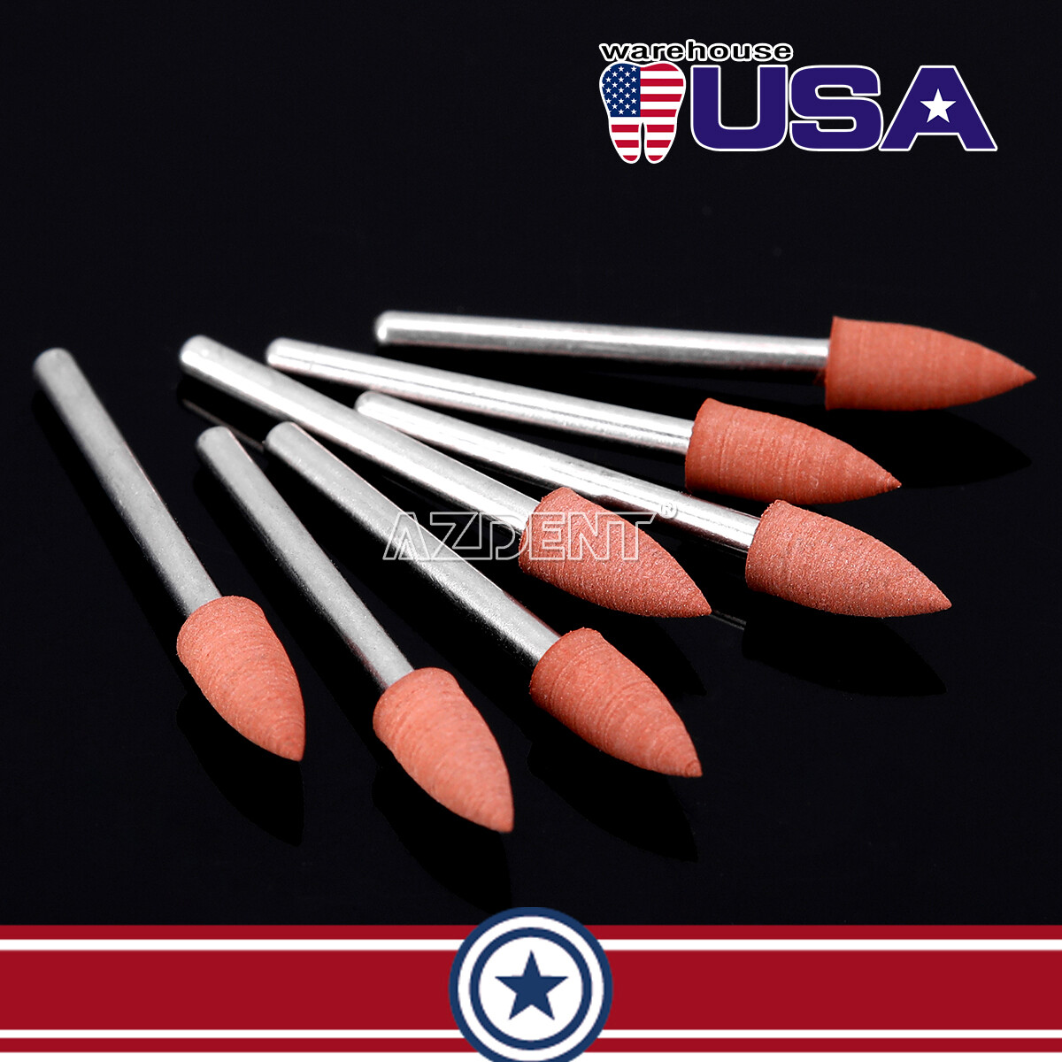 USA Dental 0413 Brownie Polishers Friction Grip FG Mini Points 12Pcs/Box