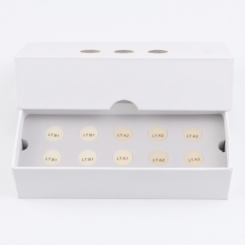 10Pcs IPS Emax Lithium Dislicate Ingots Press Blocks Dental Glass Ceramic Blocks