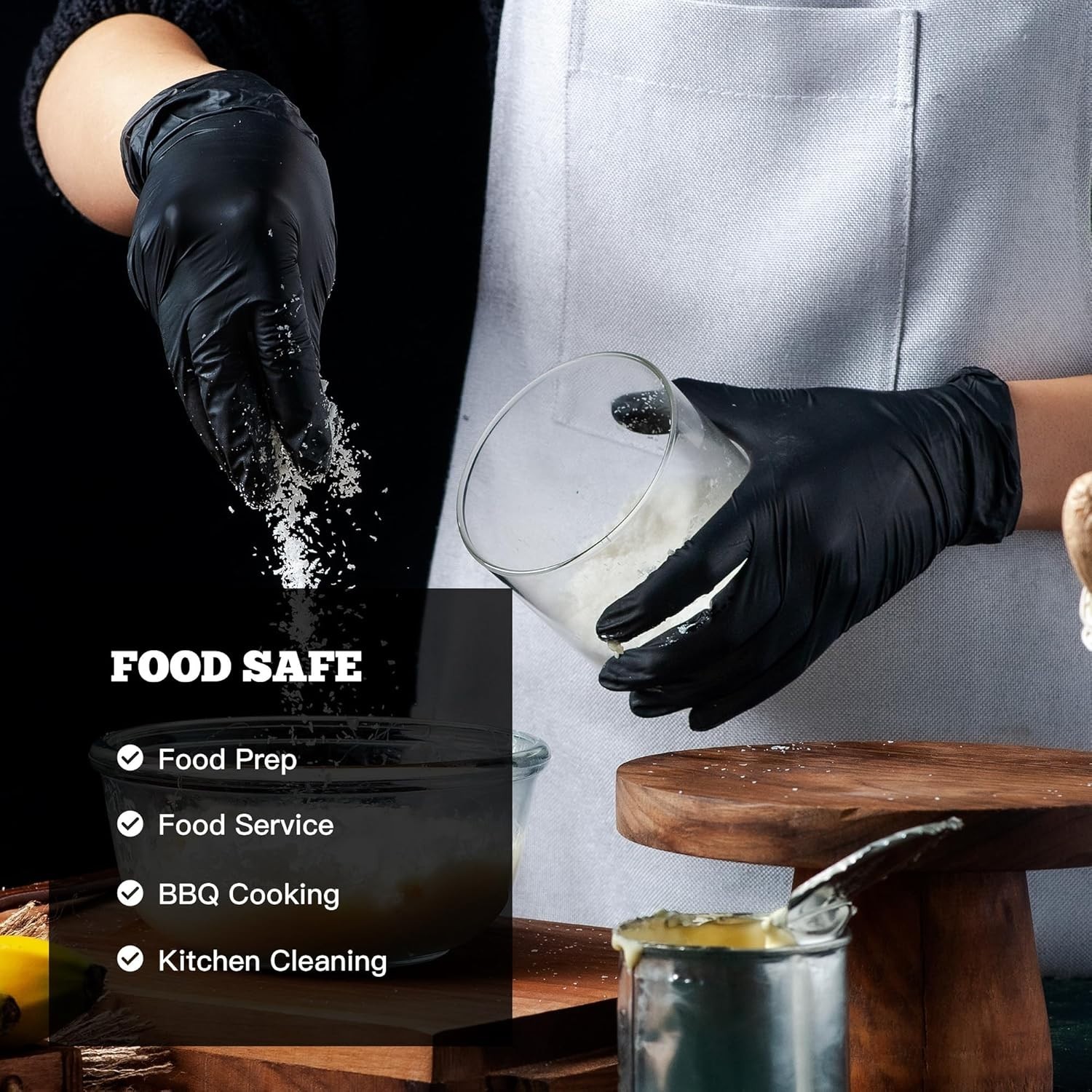 Waterproof Heavy-Duty Nitrile Gloves – 100 Count Latex-Free for Multipurpose Use