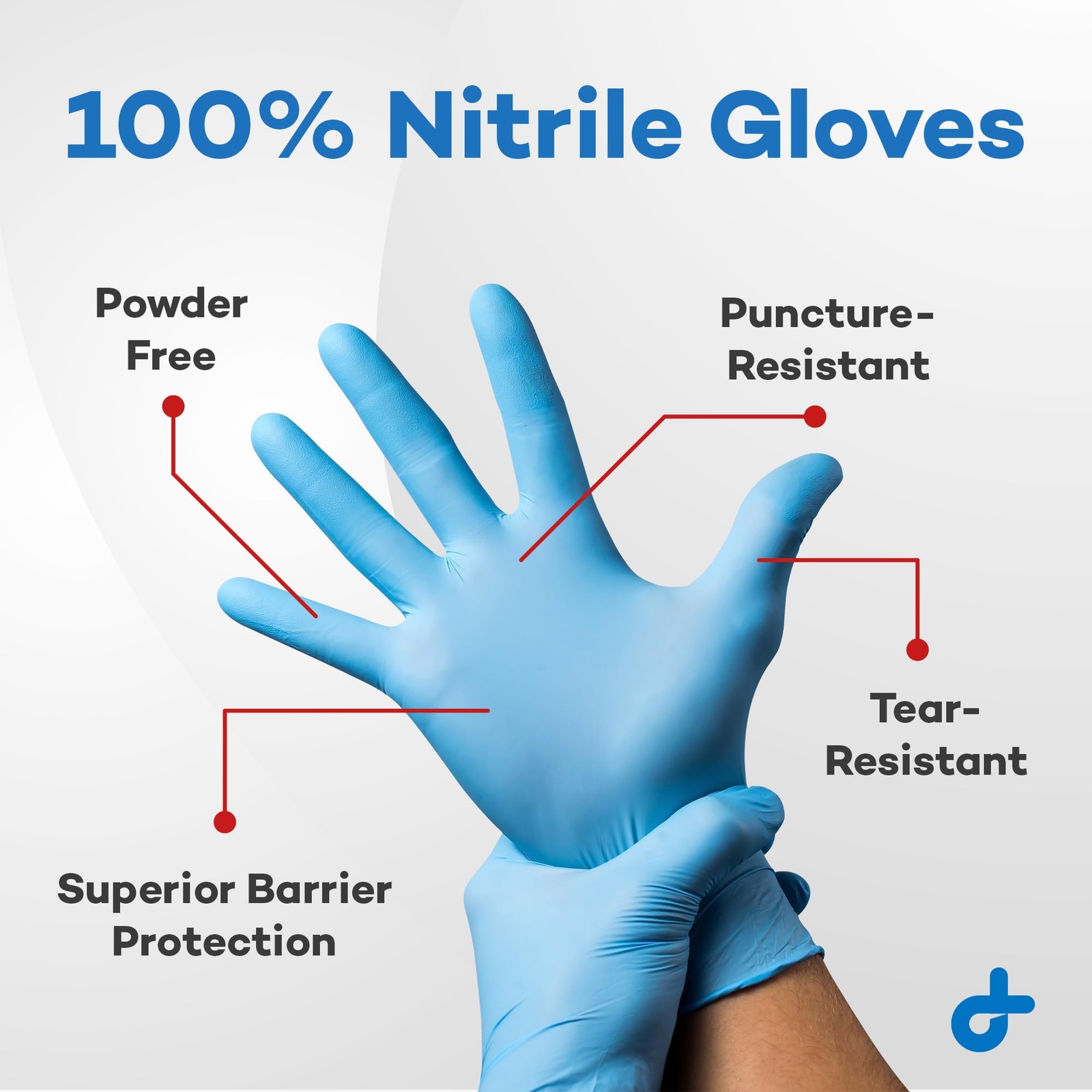 Dealmed Small Sky Blue Nitrile Exam Gloves 1000 Bulk Powder Latex Free