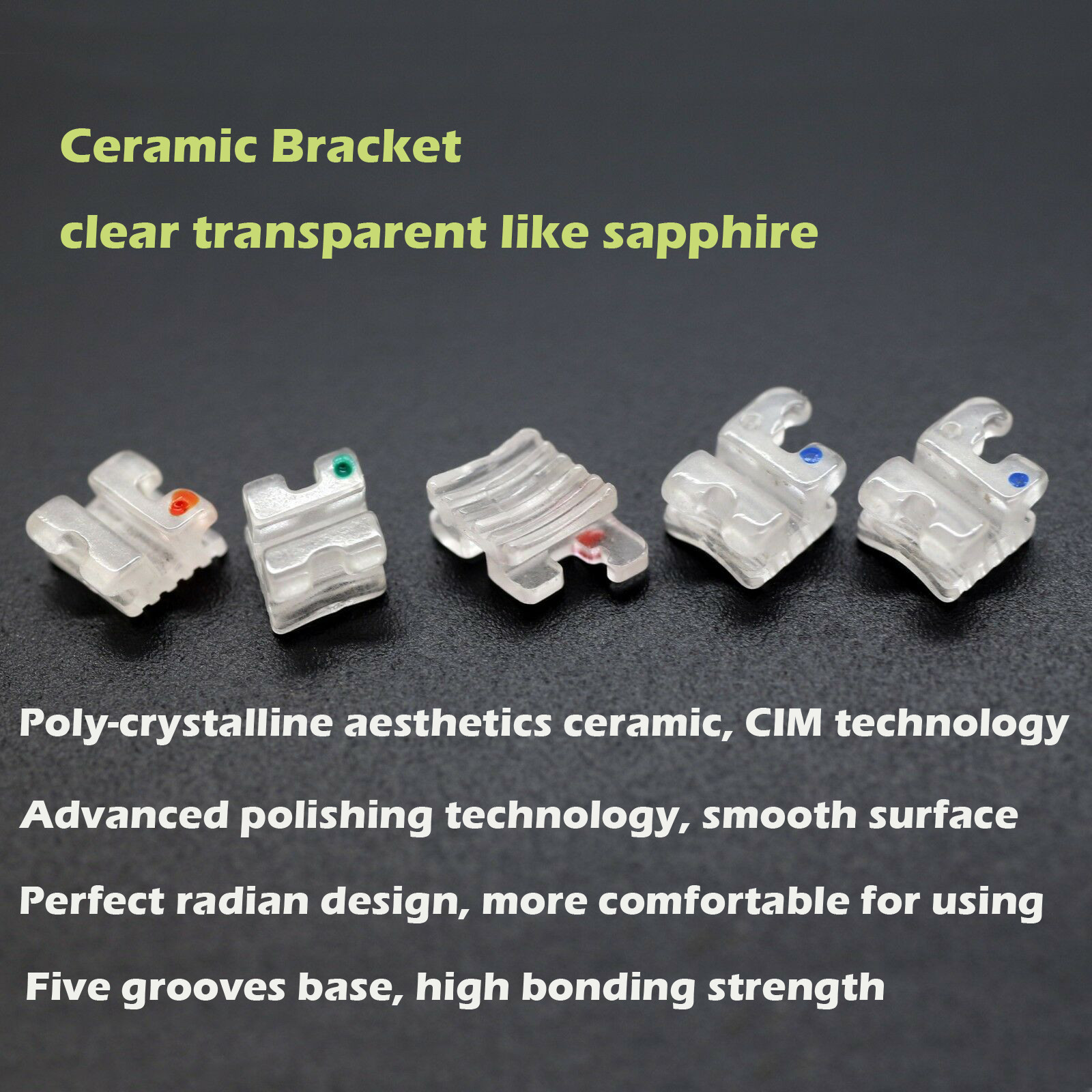 STAR ABSOLUTE Dental Orthodontic Sapphire Ceramic Brackets Braces Roth MBT 022